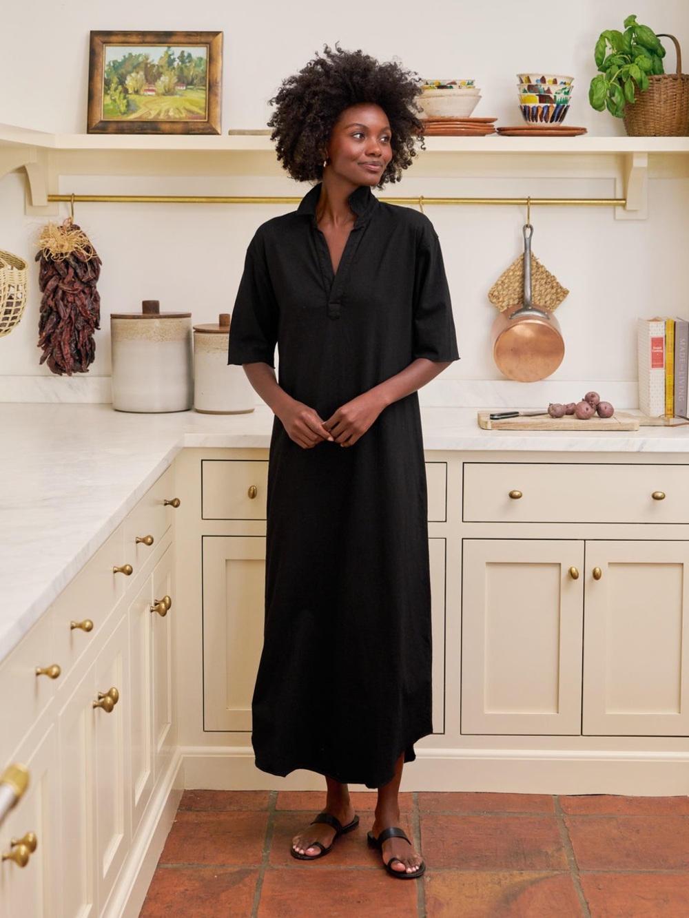 Frank & Eileen Emma Popover Henley Maxi Dress